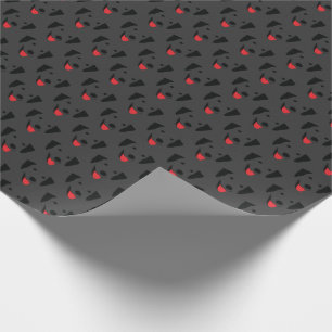 Black Lab Face Pattern Cute and Funny Wrapping Paper