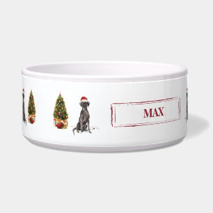 Black Lab Funny Christmas Dog and Tree