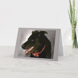 Black Lab Greeting Card