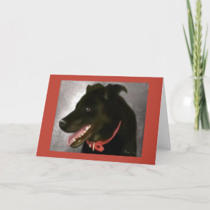 Black Lab Greeting Card