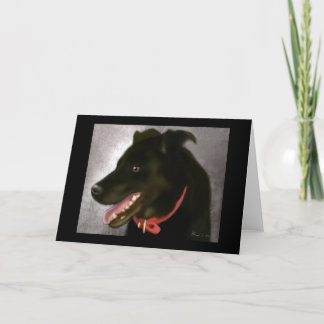 Black Lab Greeting Card