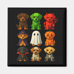 Black Lab Halloween Labrador Puppies In Costume Magnet