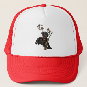 Black Lab hunts hat