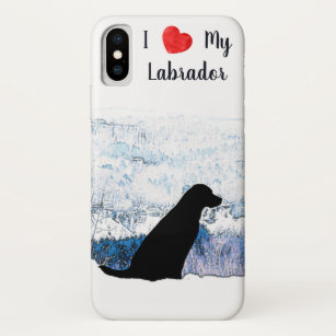 Black Lab - I Love My Labrador Case-Mate iPhone Case