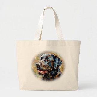 Black Lab Impressionist Art Tote Bag