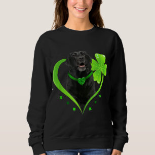 Black Lab In Shamrock Heart St Patricks Day Gift D Sweatshirt