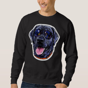 Black Lab In Sunglasses Sweatshirt