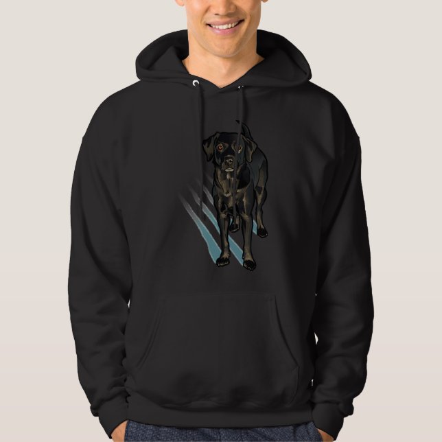 Black Lab In The Snow Hoodie (Front)