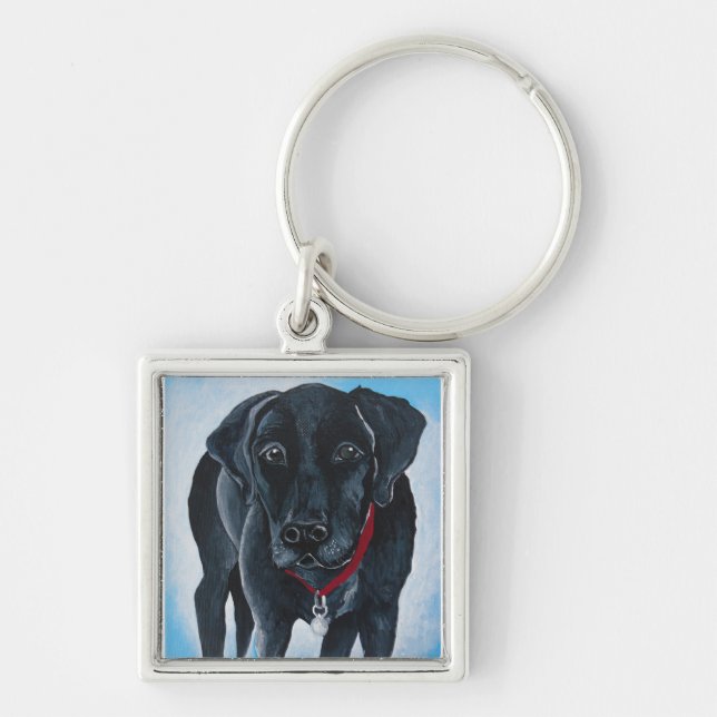 Black Lab Key Ring (Front)
