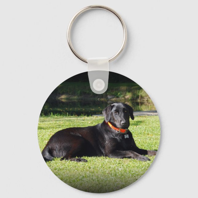 Black Lab Key Ring (Front)