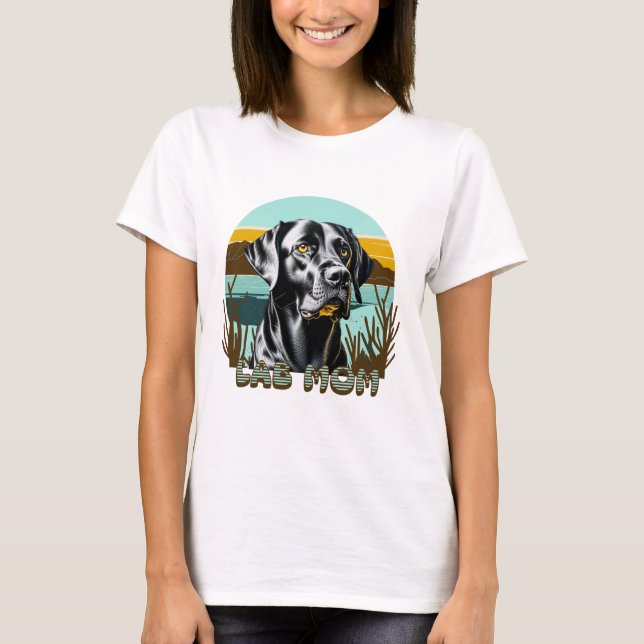 Black Lab | Lab Mum Dog Lover T-Shirt (Front)