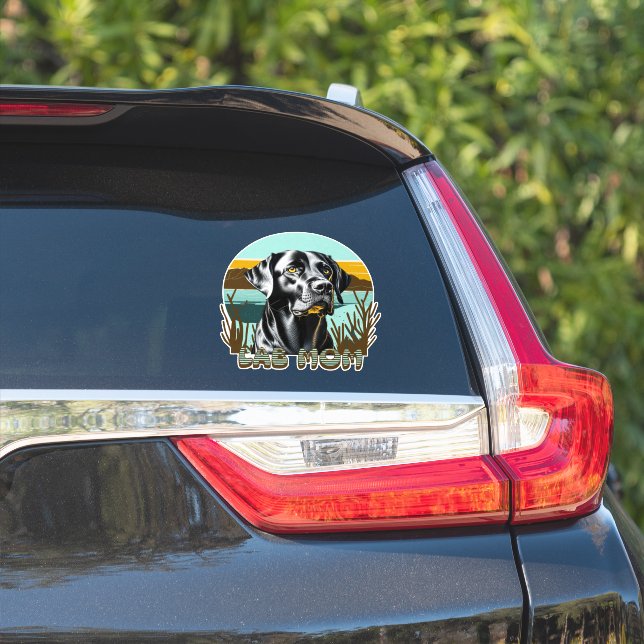 Black Lab | Lab Mum Dog Personalised (Car Side)