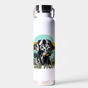Black Lab   Lab Mum Dog Personalised Water Bottle