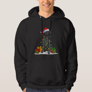 Black Lab Labrador Christmas Lights Pajama Dog Lov Hoodie