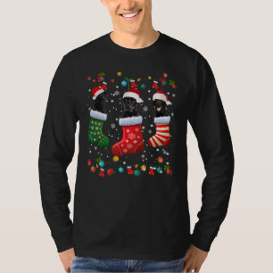Black Lab Labrador Christmas Socks Xmas Pajama Dog T-Shirt