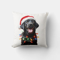Black Lab Labrador Christmas Tree Light Pajama Dog
