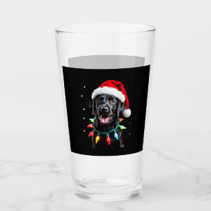 Black Lab Labrador Christmas Tree Light Pajama Dog Glass