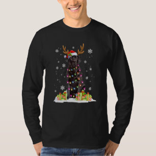 Black Lab Labrador Christmas Tree Light Pajama Dog T-Shirt
