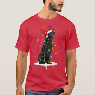 Black Lab Labrador Christmas Tree Light Pajama Dog T-Shirt