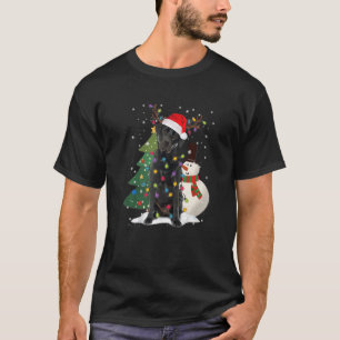 Black Lab Labrador Christmas Tree Light Pajama Dog T-Shirt