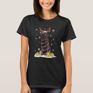Black Lab Labrador Christmas Tree Light Pajama Dog T-Shirt