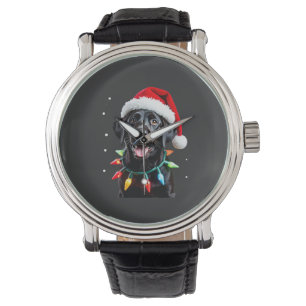 Black Lab Labrador Christmas Tree Light Pajama Dog Watch