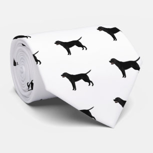Black Lab - Labrador Retriever Breed Silhouette Tie