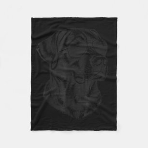 Black Lab Labrador Retriever Dog Wearing Sungles Fleece Blanket