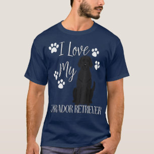Black Lab Labrador Retriever DogI Love My Pet Cute T-Shirt