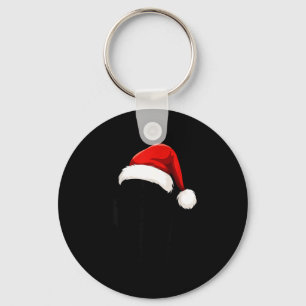 Black Lab Labrador Santa Hat Christmas Holiday Pet Key Ring