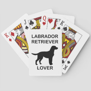 black lab lover playing cards