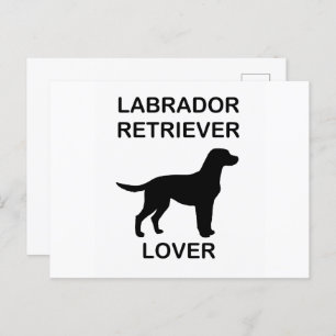 black lab lover postcard
