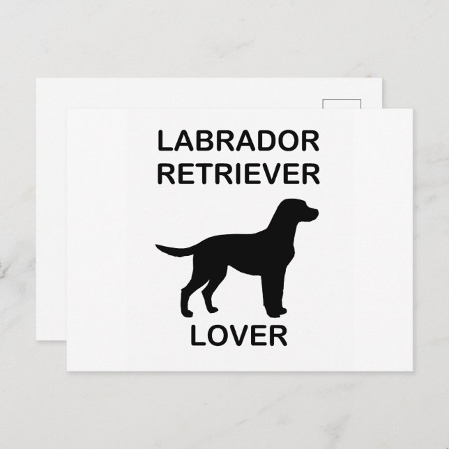 black lab lover postcard (Front/Back)