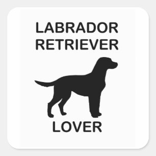 black lab lover square sticker