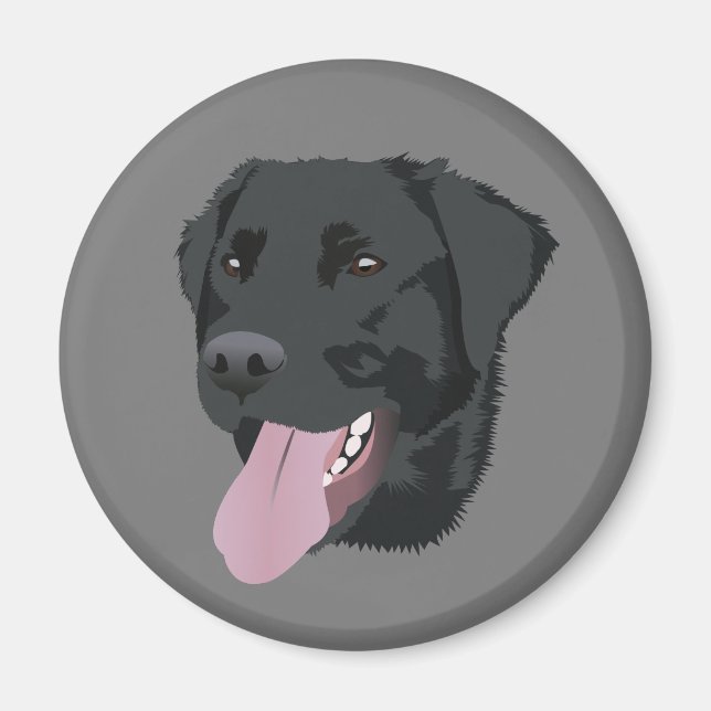 Black Lab Magnet (Front)
