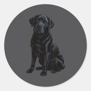 Black Lab Men Women Boys Girls Kids Dog  Classic Round Sticker