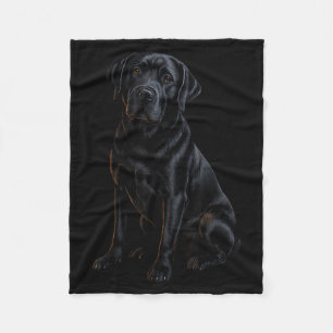 Black Lab Men Women Boys Girls Kids Dog  Fleece Blanket