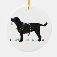 Black Lab Merry Christmas Design