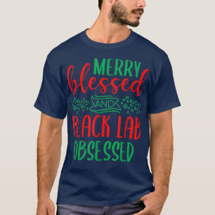 Black Lab Merry Christmas Labrador Retriever  T-Shirt