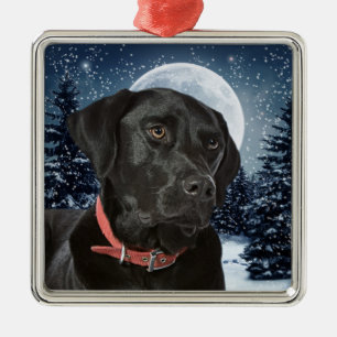 Black Lab Metal Tree Decoration