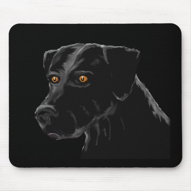 Black Lab Mouse Pad (Front)