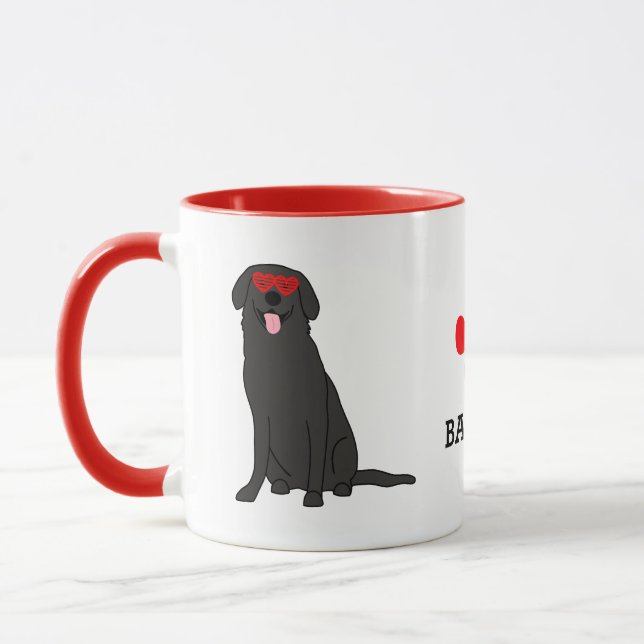 Black Lab Mug Personalised (Left)