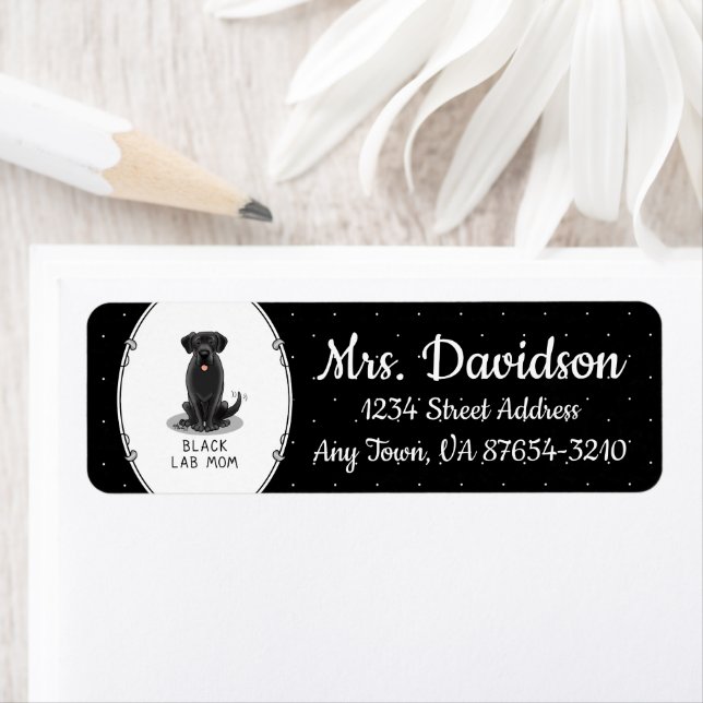 Black Lab Mum (Labrador Retriever Mum) Cute Dog (Insitu)