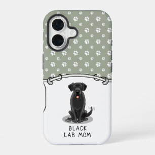 Black Lab Mum (Labrador Retriever Mum) Cute Dog iPhone 16 Case