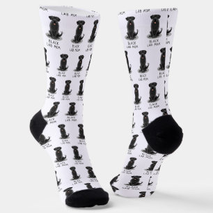 Black Lab Mum (Labrador Retriever Mum) Cute Dog Socks