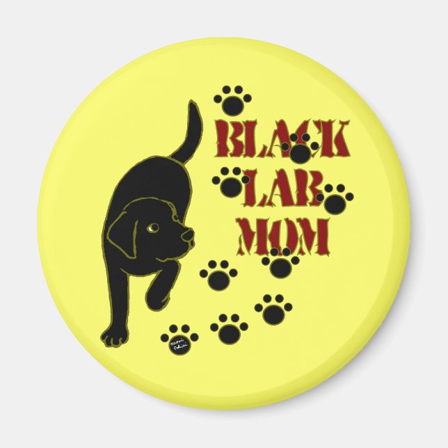 Black Lab Mum Magnet (Front)