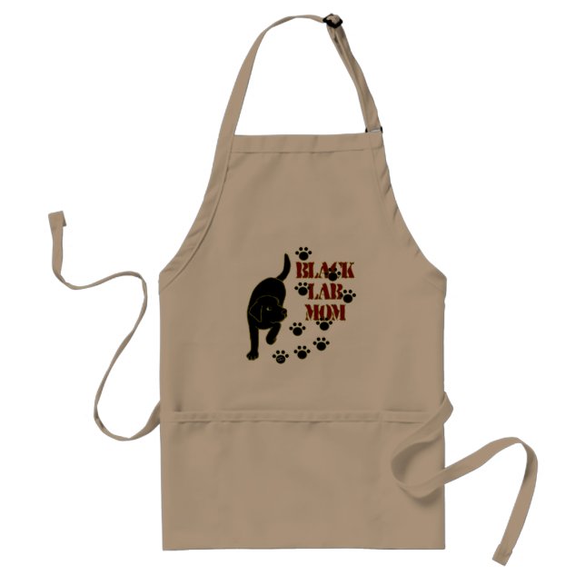 Black Lab Mum Standard Apron (Front)