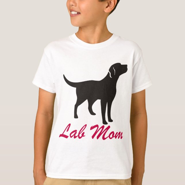 Black Lab Mum T-Shirt (Front)