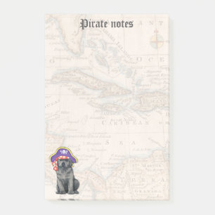 Black Lab Pirate Post-it Notes