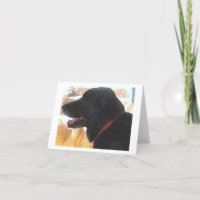 Black Lab Portrait - Ranch Dog Lover - Blank